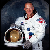 Buzz Aldrin in conversation with Topping & Company Booksellers of Bath