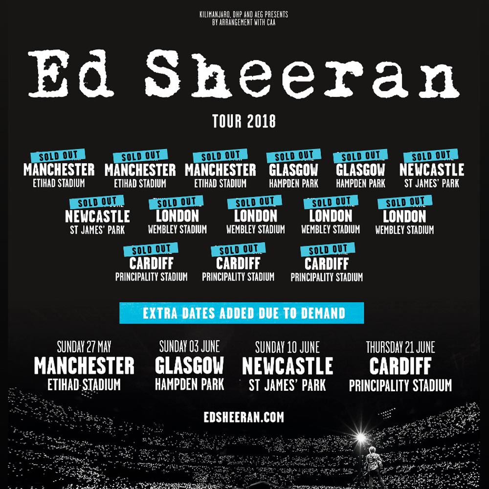 Buy Ed Sheeran tickets, Ed Sheeran tour details, Ed Sheeran reviews