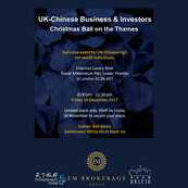 UK-Chinese Business & Investors Christmas Ball on the Thames